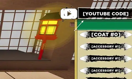 Shindo Life codes April 2026 redemption screen showing YOUTUBE CODE button