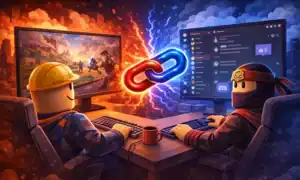 Roblox authorization page asking user to continue linking to Discord
