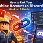 Discord User Settings Connections tab showing Roblox icon