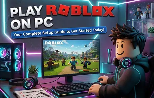 Roblox download page open on a Windows PC browser