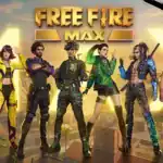Group of diverse Free Fire MAX characters ready for battle in ranked mode.