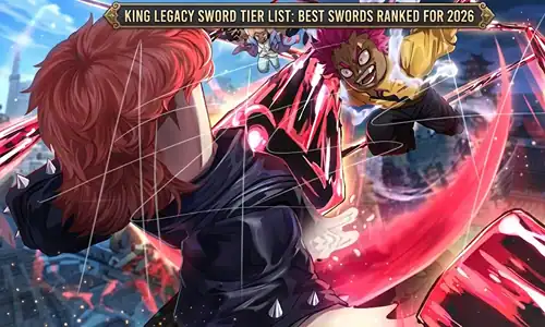 King Legacy sword tier list showing best swords ranked from S to B tier