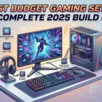 best budget gaming setup with monitor keyboard and mouse on a desk