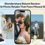 Wondershare Relumi app interface showing photo flaw repair feature