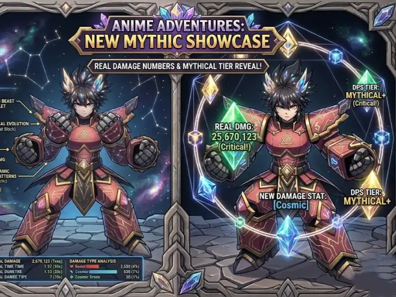 Anime Adventures New Mythic — Real Damage Numbers
