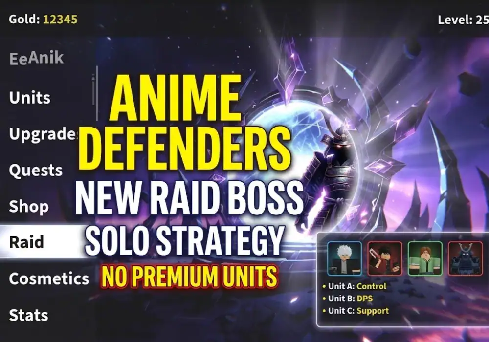 Epic anime defenders raid boss strategy for solo gameplay without premium units in Anime Defenders g.