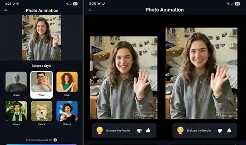 Wondershare Relumi animating a still photo into a video with ambient sound