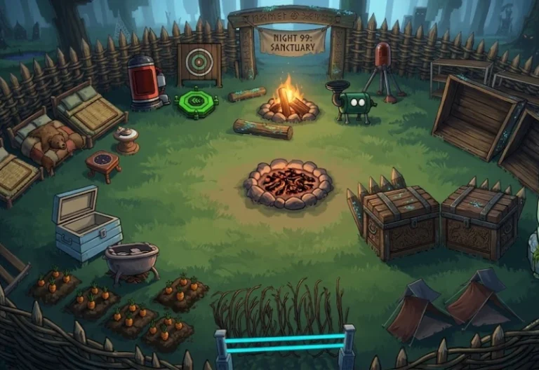 99 Nights in the Forest Base Building Guide: Double Ring Layout