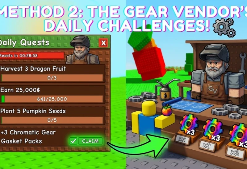 Method 2 Daily Quests from the Gear Vendor