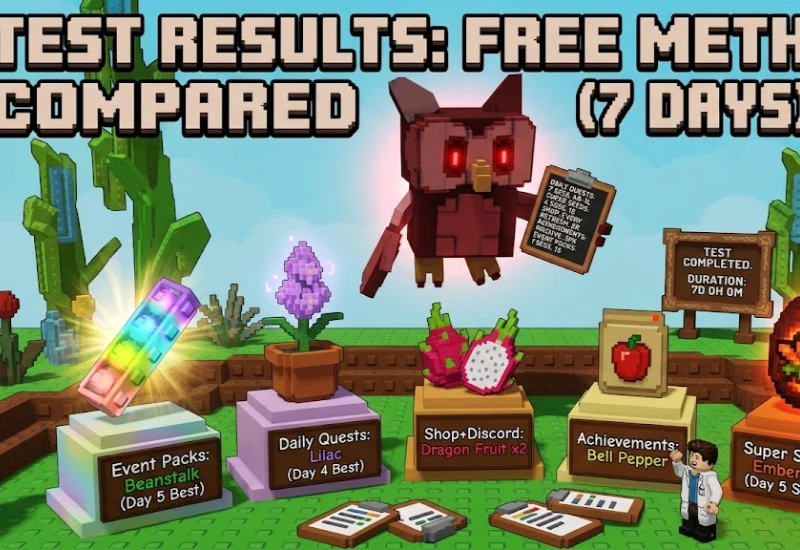 Test Results Free Methods Compared (7 Days)