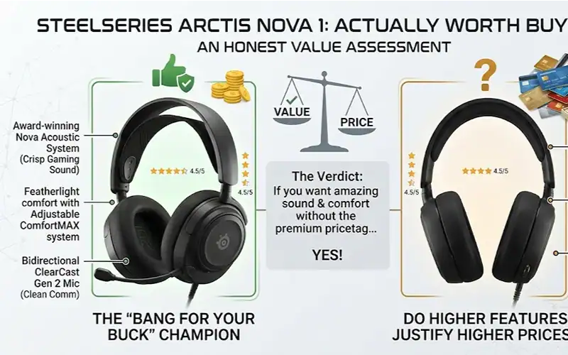 SteelSeries Arctis Nova 1 black gaming headset review